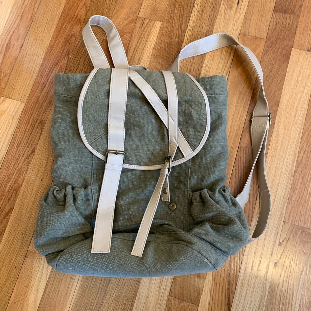 Army green backpack